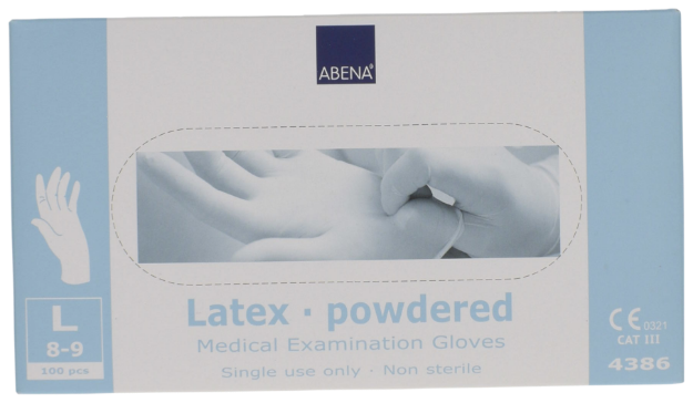 Billede af Latex handsker large pudret