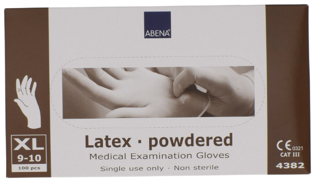 Billede af Latex handsker X-large pudret