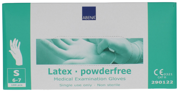 Billede af Latex handsker pudderfri Small