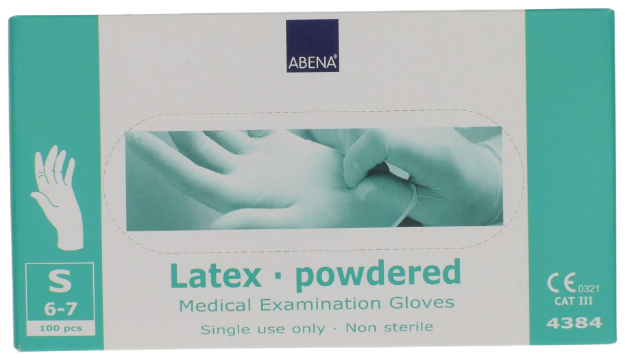 Billede af Latex handsker small pudret