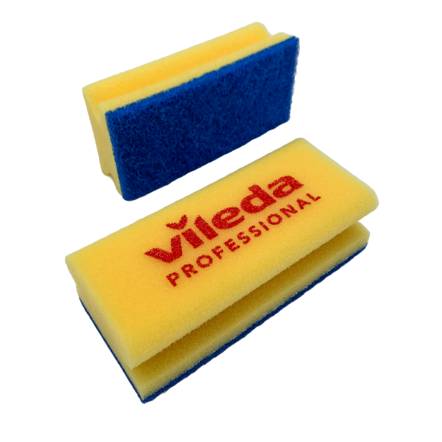 Billede af Vileda svamp med nylon blå